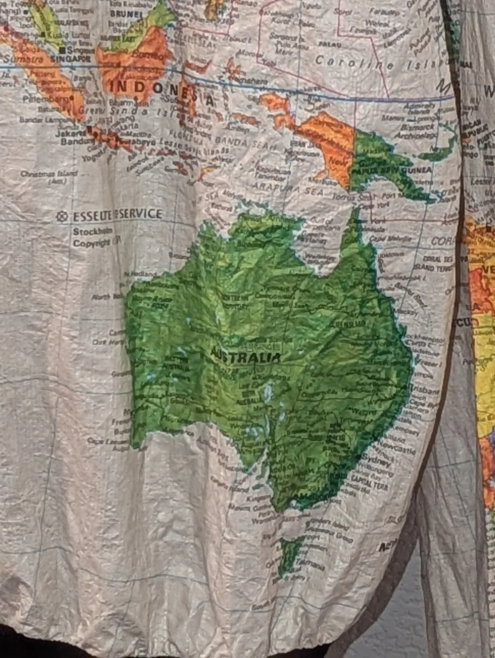 Vintage 1989 “Wearin’ the World“ Kurt Cobain Tyvek Atlas World Map Jacket